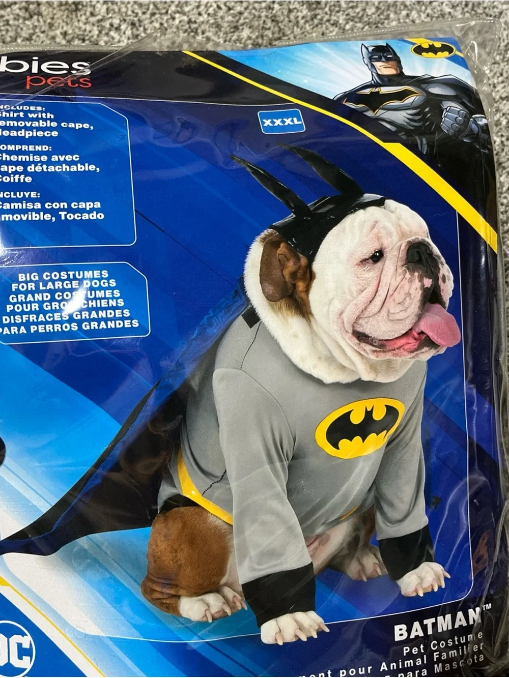 Batman Pet Costume Superhero Fancy Dress Outfit Animal Dog Pets Licensed XXXL